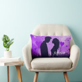 紫の夫婦の愛 ランバークッション (椅子)