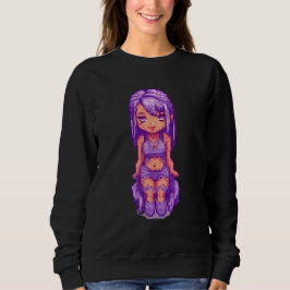 紫の女の子 スウェットシャツ