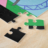 紫の女姿が成功を望む ジグソーパズル (側面)