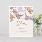 紫の女性のカーボーイパーティーメニュー記号 (スタンド正面)