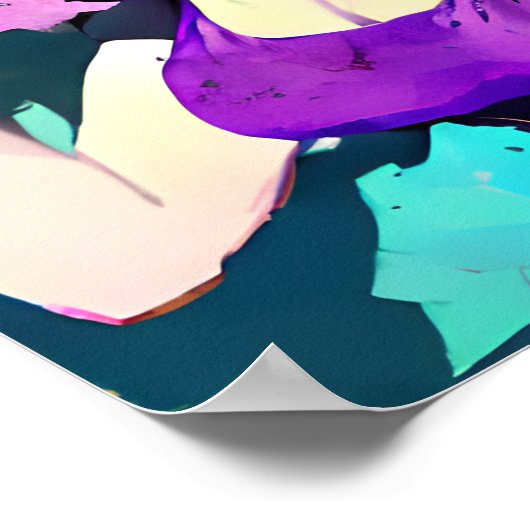 紫の女性 ポスター (角)