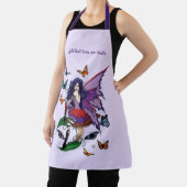 紫の妖精のキノコ蝶 エプロン (インサイチュ)