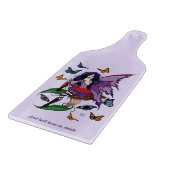紫の妖精のキノコ蝶 カッティングボード (角)