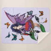 紫の妖精のキノコ蝶 シェルパブランケット (正面(横))