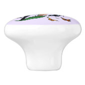 紫の妖精のキノコ蝶 セラミックノブ (側面)