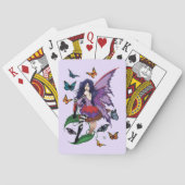 紫の妖精のキノコ蝶 トランプ (裏面)