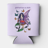 紫の妖精のキノコ蝶 缶クーラー (正面)