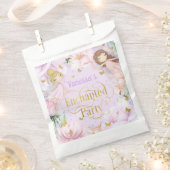 紫の妖精をテーマにした魅惑的な庭の誕生日 フェイバーバッグ (クリップ留めされた状態)