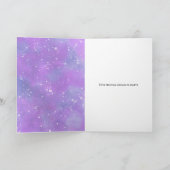 紫の妖精アフリカ系アメリカ人女性のかわいい誕生日 カード (内部)