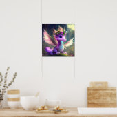 紫の妖精ドラゴンポスター ポスター (キッチン)