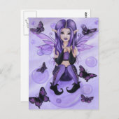 『紫の妖精』のはがき ポストカード (正面/裏面)