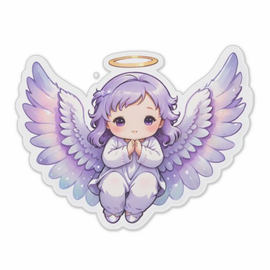 紫の妖精 シール (正面)