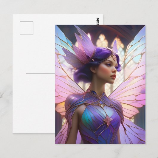 紫の妖精 ポストカード (正面/裏面)