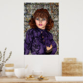 紫の婦人 ポスター (キッチン)