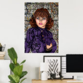 紫の婦人 ポスター (ホームオフィス)