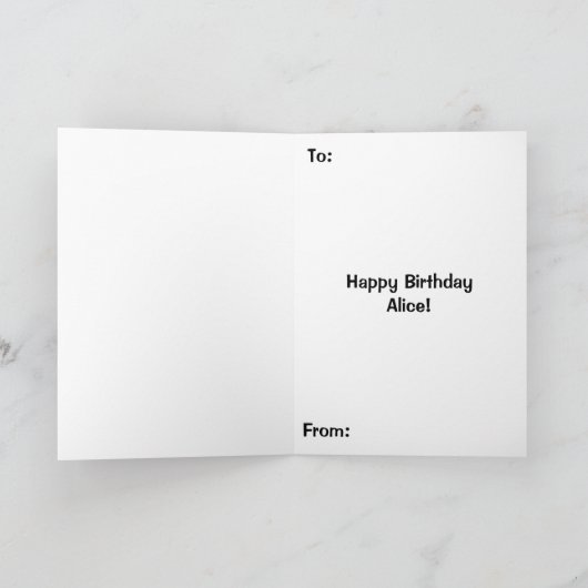 紫の子猫の双子 カード (内部)