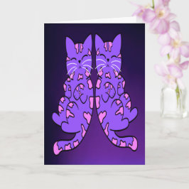 紫の子猫の双子 カード