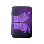 紫の子猫の双子 バスマット (正面縦)