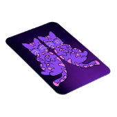 紫の子猫ツインマグネット マグネット (右側)