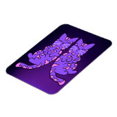 紫の子猫ツインマグネット マグネット (左側)