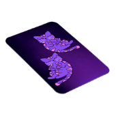 紫の子猫ツイン2マグネット マグネット (右側)