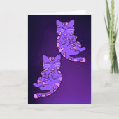 紫の子猫ツイン2 カード (正面)
