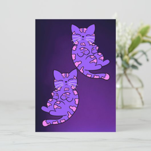 紫の子猫ツイン2 カード (スタンド正面)