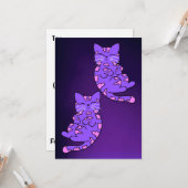 紫の子猫ツイン2 カード (正面/裏面インサイチュ)