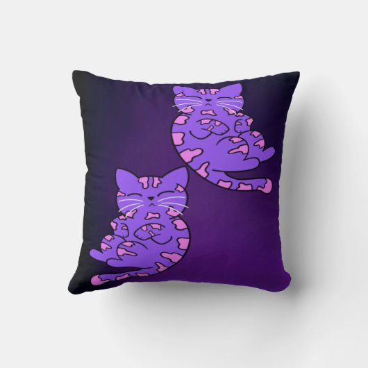 紫の子猫ツイン2 クッション (裏面)