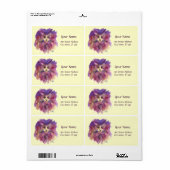 紫の子猫，子猫ポートレート，クリーム ラベル (フルシート)