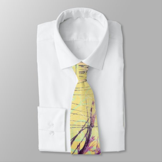 紫の孔雀の羽の贈り物 ネクタイ (タイ)