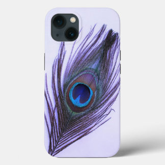 紫の孔雀の羽 iPhone 13ケース