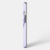 紫の孔雀の羽 iPhoneケース (左側面)