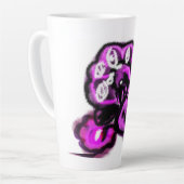 紫の孔雀 カフェラテマグ (左アングル)