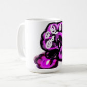 紫の孔雀 コーヒーマグカップ (正面左)