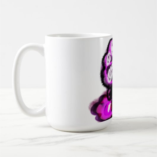 紫の孔雀 コーヒーマグカップ (左)