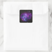 紫の宇宙イメージ スクエアシール (バッグ)
