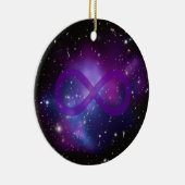 紫の宇宙イメージ セラミックオーナメント (右)