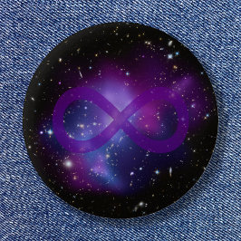 紫の宇宙イメージ 缶バッジ