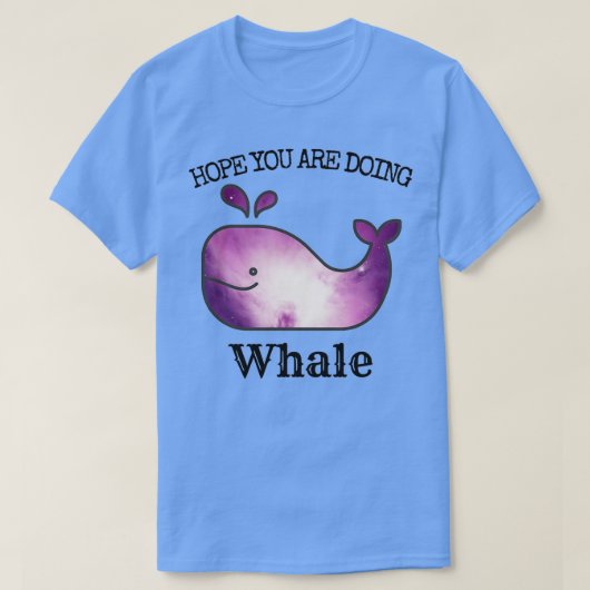 紫の宇宙クジラの宇宙 Tシャツ (デザイン正面)