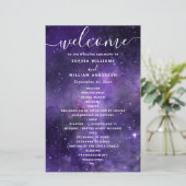 紫の宇宙ナイトスタースクリードウェディングプログラム (スタンド正面)