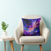 紫の宇宙星雲アルコールインク クッション (椅子)