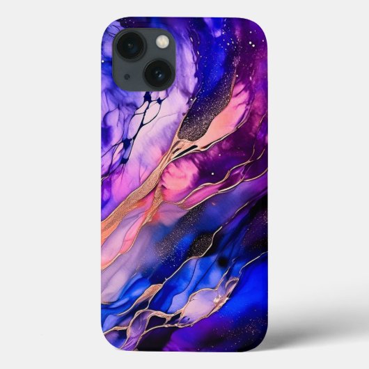 紫の宇宙星雲アルコールインク Case-Mate iPhoneケース (裏面)