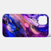 紫の宇宙星雲アルコールインク Case-Mate iPhoneケース (裏面 (横))