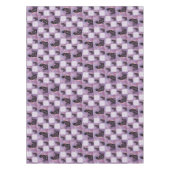 紫の宇宙猫パッチワーク テーブルクロス (正面)