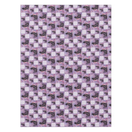 紫の宇宙猫パッチワーク テーブルクロス