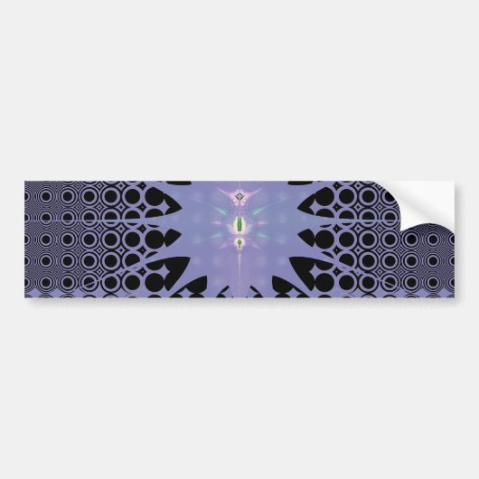 紫の宇宙 バンパーステッカー (正面)