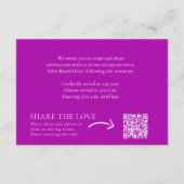 紫の宝石の蘭結婚の便利な詳細 エンクロージャーカード (裏面)