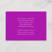 紫の宝石の蘭結婚の便利な詳細 エンクロージャーカード (裏面)