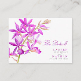 紫の宝石の蘭結婚の便利な詳細 エンクロージャーカード